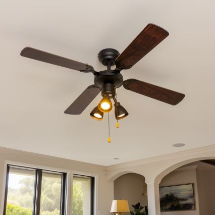 ZEVENTI - Stropní ventilátor ZURRIOLA 3xGU10/50W/230V