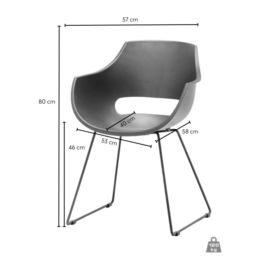 Židle ROCKY 1 ks taupe