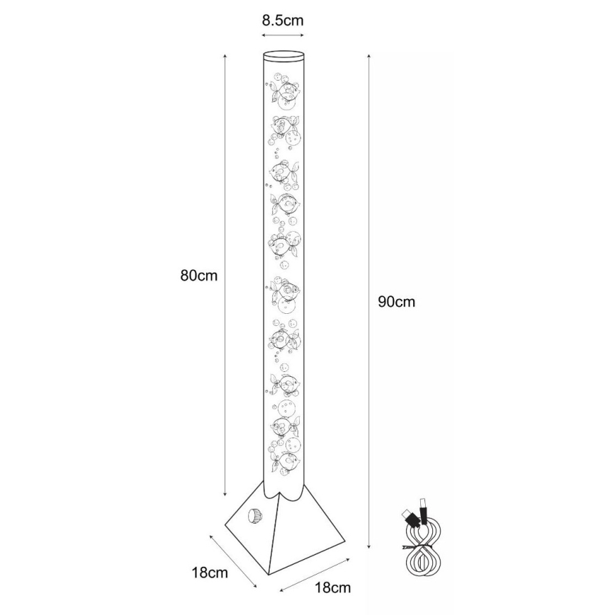 Zuma Line - LED RGB Stojací lampa LED/3,6W/5V