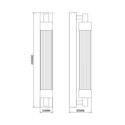 Zuma Line - LED Nástěnná lampa LED/8W/230V černá