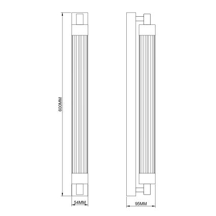 Zuma Line - LED Nástěnná lampa LED/14W/230V černá
