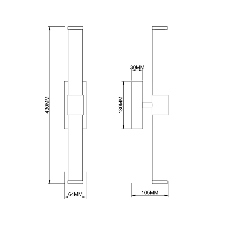 Zuma Line - LED Nástěnná lampa LED/8W/230V mosaz