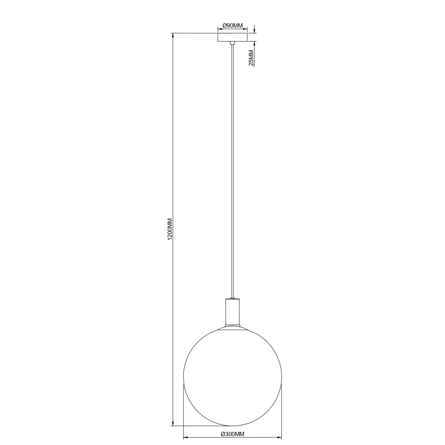 Zuma Line - Lustr na lanku 1xE27/25W/230V pr. 30 cm zlatá/černá