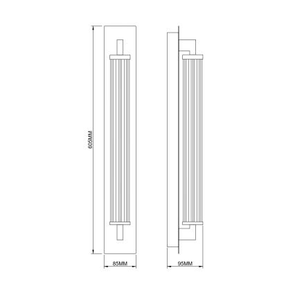 Zuma Line - LED Nástěnná lampa LED/13W/230V zlatá