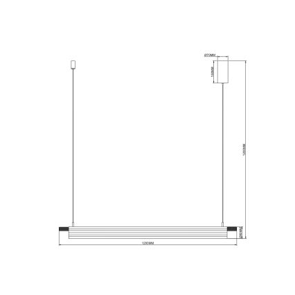 Zuma Line - LED Lustr na lanku LED/14W/230V zlatá