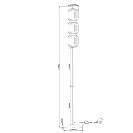 Zuma Line - LED Stojací lampa LED/20W/230V zlatá