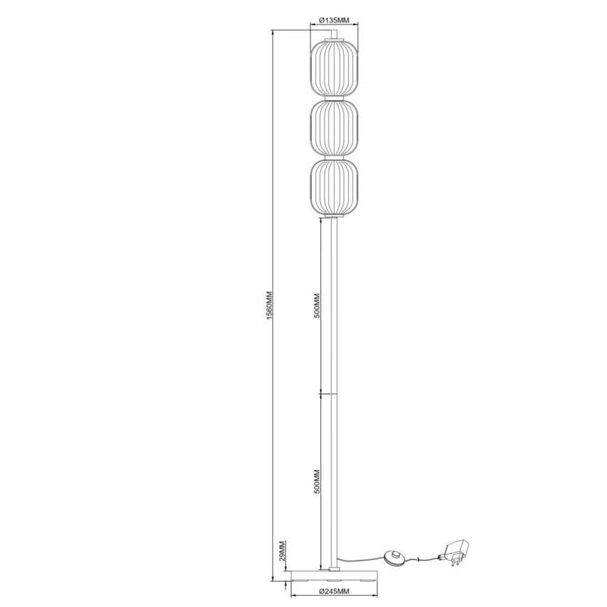 Zuma Line - LED Stojací lampa LED/20W/230V zlatá