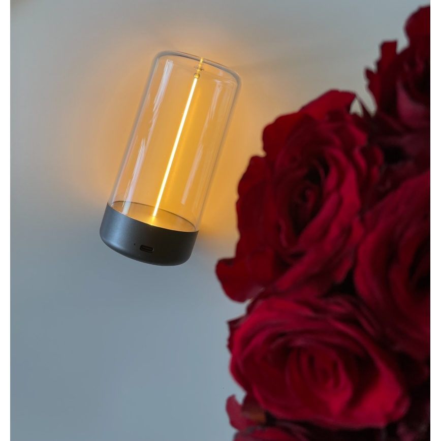 Zuma Line - LED Stmívatelná nabíjecí stolní lampa LED/0,5W/230V černá IP54