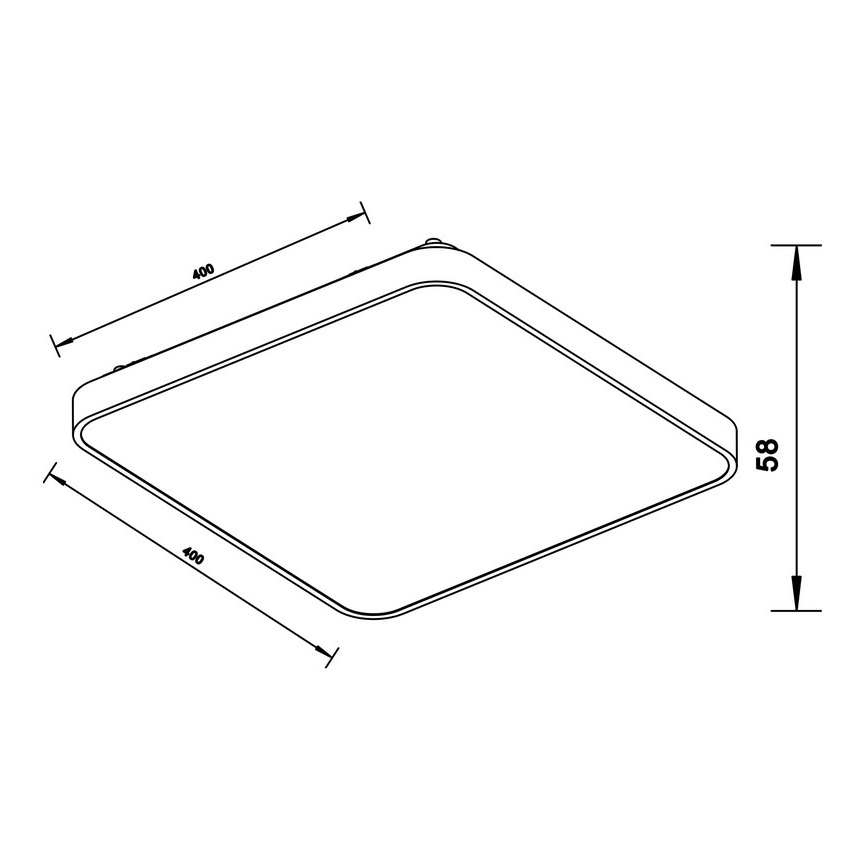 Zuma Line - LED Stropní svítidlo LED/40W/230V lesklý chrom
