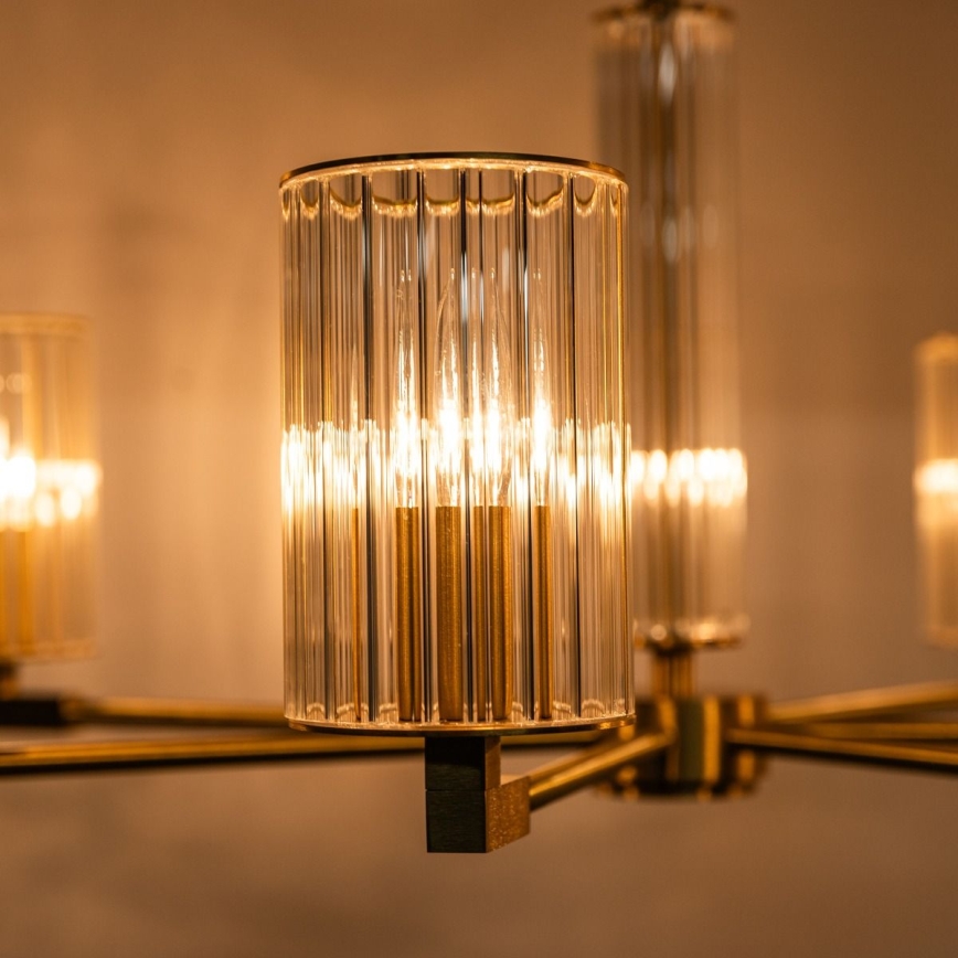 Zuma Line - Lustr na tyči 7xE14/7W/230V zlatá