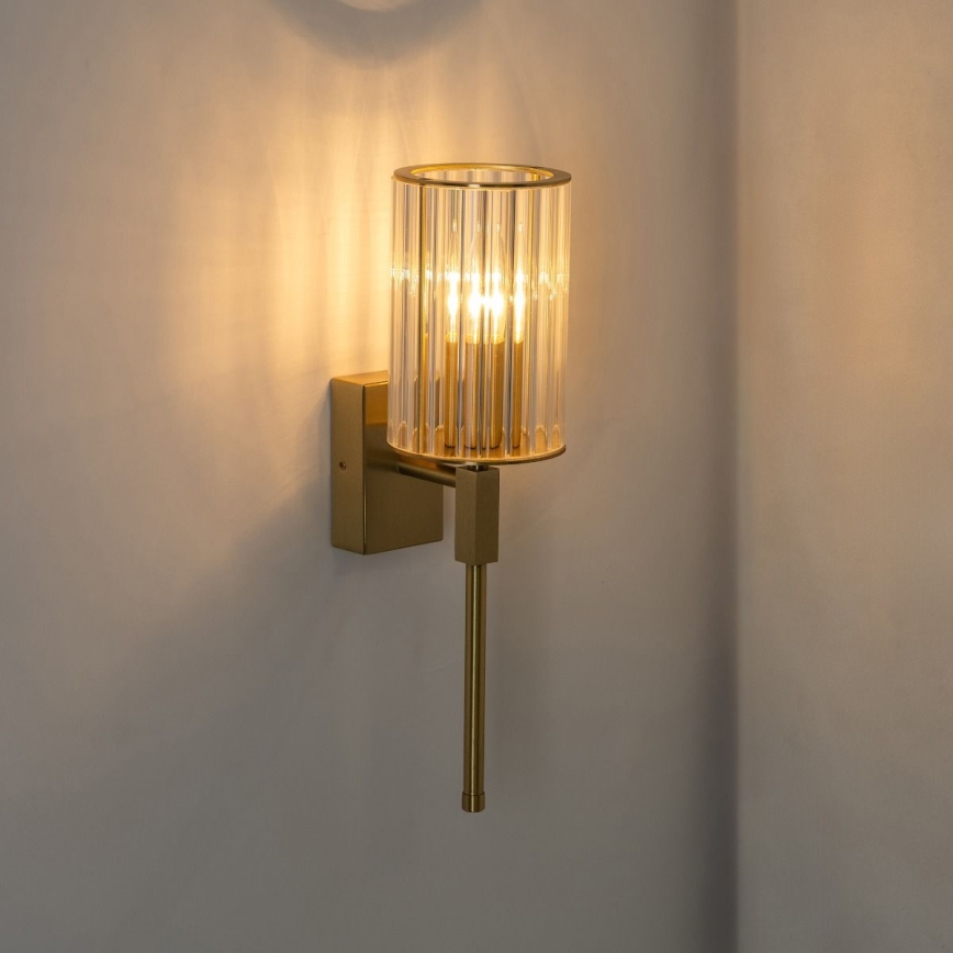Zuma Line - Nástěnná lampa 1xE14/7W/230V zlatá