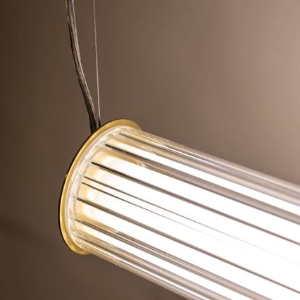 Zuma Line - LED Stmívatelný lustr na lanku LED/39W/230V 2700-6500K zlatá + dálkové ovládání