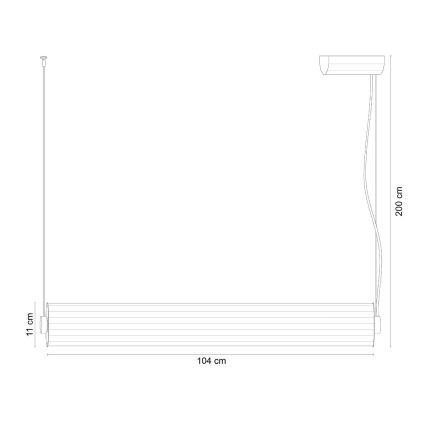 Zuma Line - LED Stmívatelný lustr na lanku LED/39W/230V 2700-6500K zlatá + dálkové ovládání