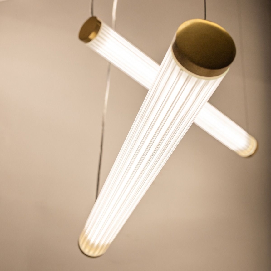 Zuma Line - LED Stmívatelný lustr na lanku LED/64W/230V 2700-6500K zlatá + dálkové ovládání