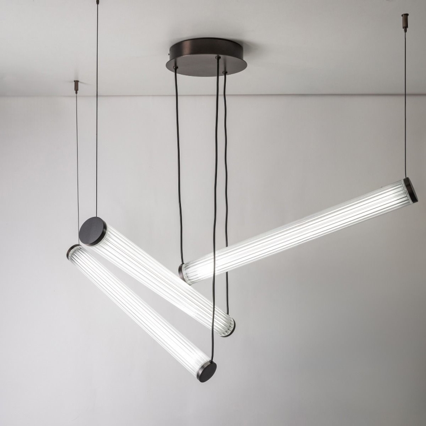 Zuma Line - LED Stmívatelný lustr na lanku LED/64W/230V 2700-6500K černá + dálkové ovládání