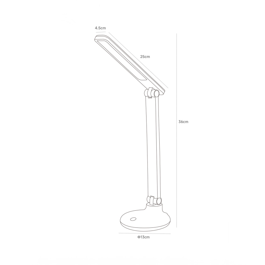 Zuma Line - LED Nabíjecí stolní lampa LED/6W/1200 mAh 3000/4500/6000K černá