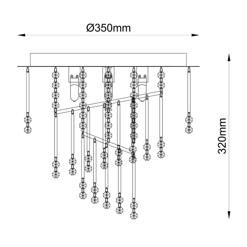 Zuma Line - Stropní svítidlo 4xG9/25W/230V pr. 35 cm lesklý chrom/čirá