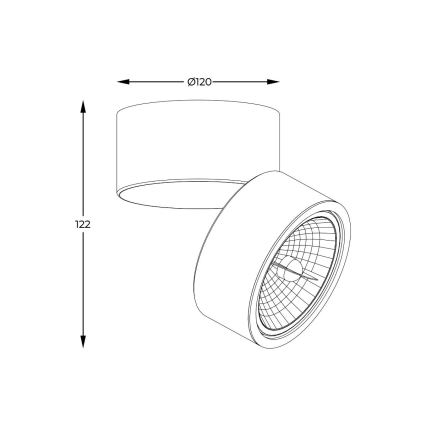 Zuma Line - Bodové svítidlo 1xGU10-ES111/15W/230V černá