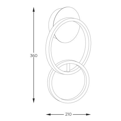 Zuma Line - LED Nástěnné svítidlo LED/18W/230V 3000/4000/6000K zlatá