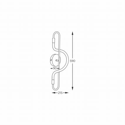 Zuma Line - LED Nástěnné svítidlo BALBO LED/10W/230V 3000/4000/6000K černá