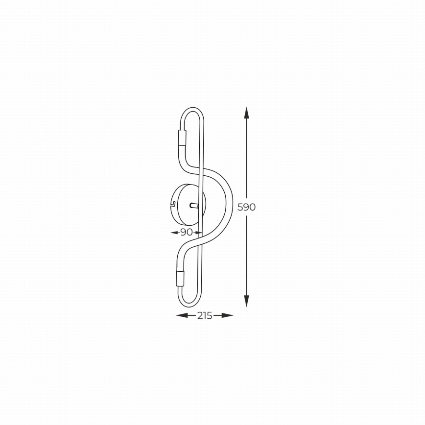 Zuma Line - LED Nástěnné svítidlo BALBO LED/10W/230V 3000/4000/6000K černá
