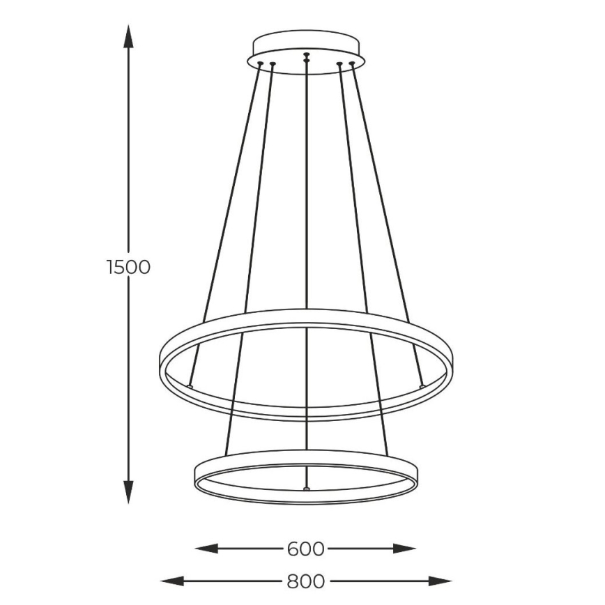 Zuma Line - LED Lustr na lanku LED/60W/230V 3000/4000/6000K pr. 80 cm zlatá