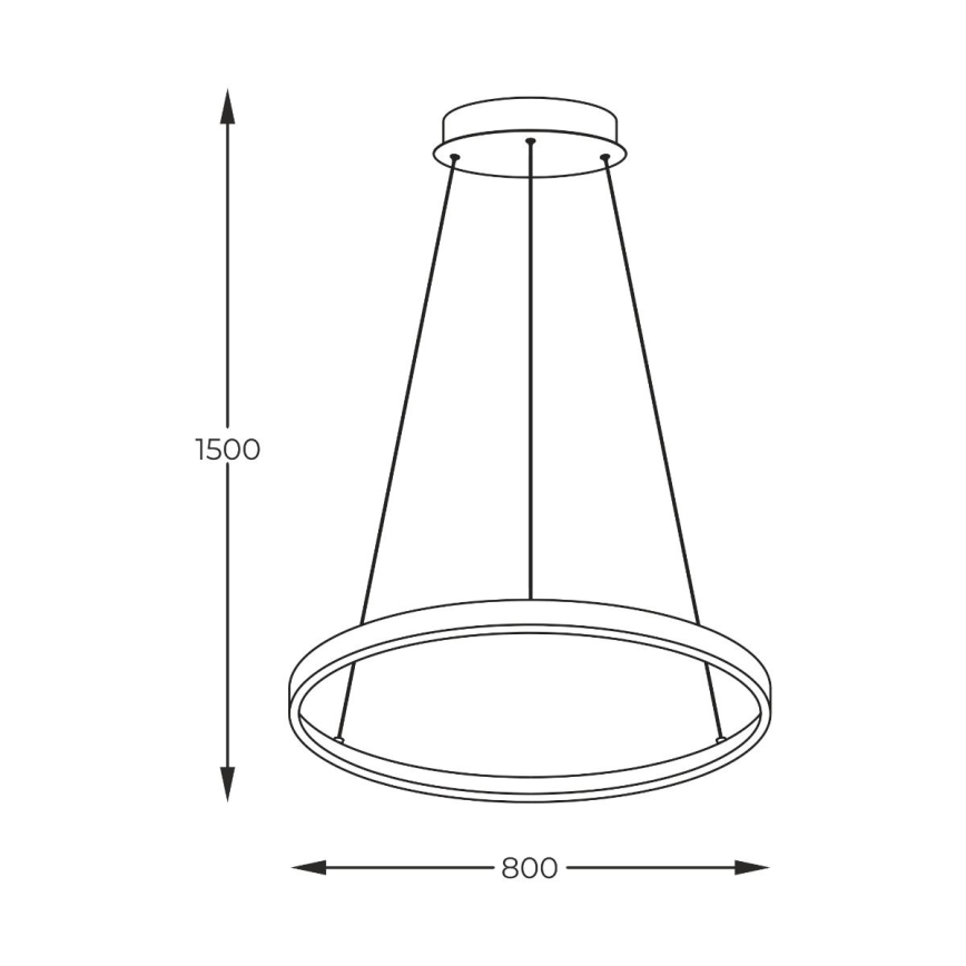 Zuma Line - LED Lustr na lanku LED/36W/230V 3000/4000/6000K pr. 80 cm černá