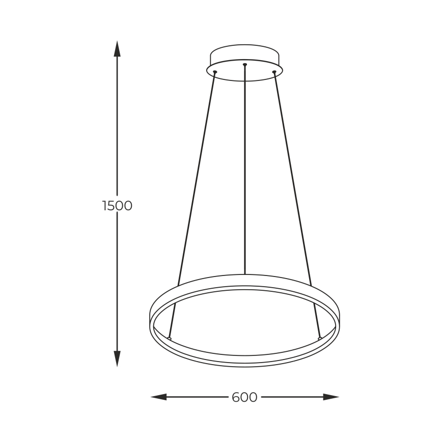 Zuma Line - LED Lustr na lanku LED/28W/230V 3000/4000/6000K pr. 60 cm zlatá