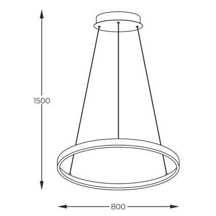 Zuma Line - LED Lustr na lanku LED/36W/230V 3000/4000/6000K pr. 80 cm zlatá