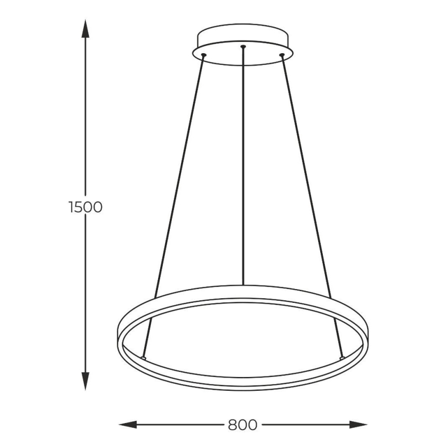 Zuma Line - LED Lustr na lanku LED/36W/230V 3000/4000/6000K pr. 80 cm zlatá