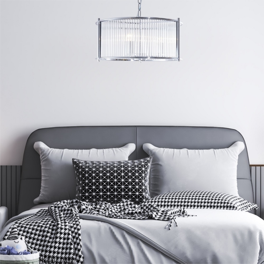 Zuma Line - Lustr na řetězu 3xE27/40W/230V lesklý chrom