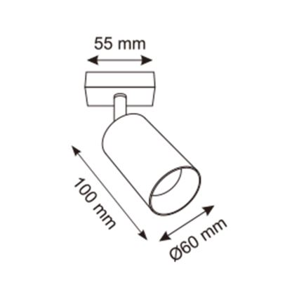 Zuma Line - Nástěnné bodové svítidlo 1xGU10/50W/230V černá/šedá