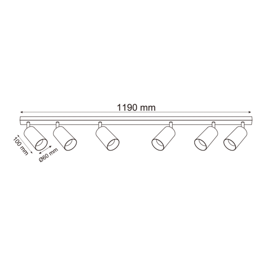 Zuma Line - Bodové svítidlo 6xGU10/50W/230V zlatá