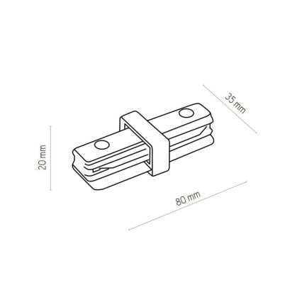 Zuma Line - Bodové svítidlo do lištového systému 6xGU10/10W/230V černá + lištové příslušenství