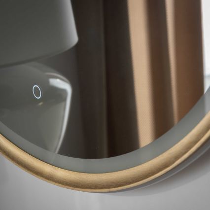 Zuma Line - LED Koupelnové nástěnné zrcadlo s podsvícením LED/36W/230V 3000/4000/6000K pr. 80 cm IP44 mosaz