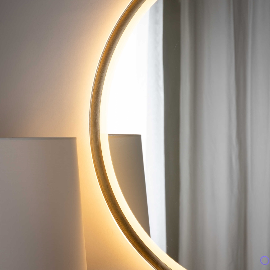 Zuma Line - LED Koupelnové nástěnné zrcadlo s podsvícením LED/36W/230V 3000/4000/6000K pr. 80 cm IP44 mosaz