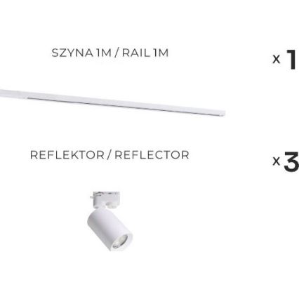 Zuma Line - Bodové svítidlo v lištovém systému 3xGU10/35W/230V bílá