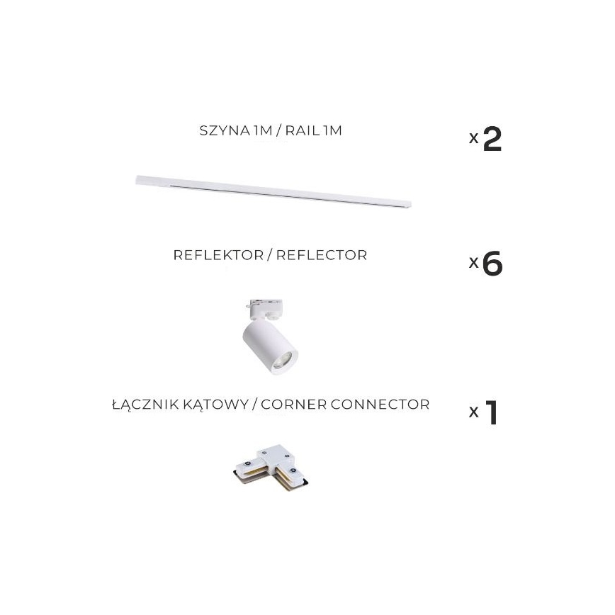 Zuma Line - Bodové svítidlo v lištovém systému 6xGU10/35W/230V bílá