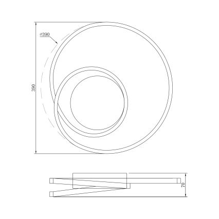 Zuma Line - LED Stropní svítidlo LED/22W/230V bílá