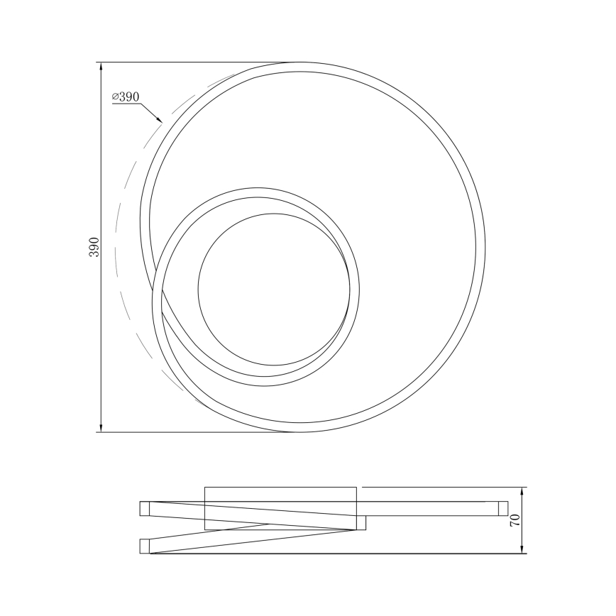 Zuma Line - LED Stropní svítidlo LED/22W/230V bílá