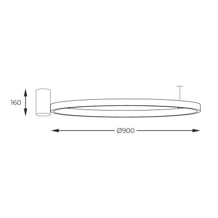 Zuma Line - LED Stropní svítidlo LED/40W/230V 3000/4000/6000K pr. 90 cm černá