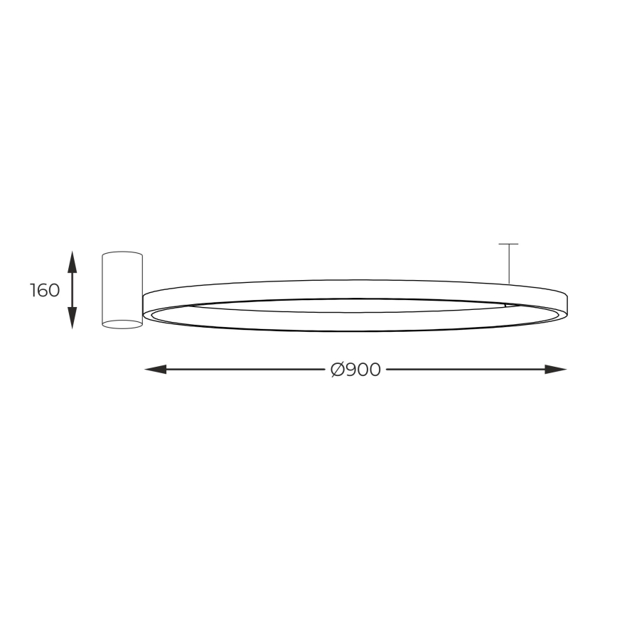 Zuma Line - LED Stropní svítidlo LED/40W/230V 3000/4000/6000K pr. 90 cm černá