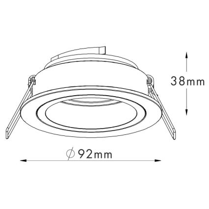 Zuma Line - Podhledové svítidlo 1xGU10/50W/230V bílá