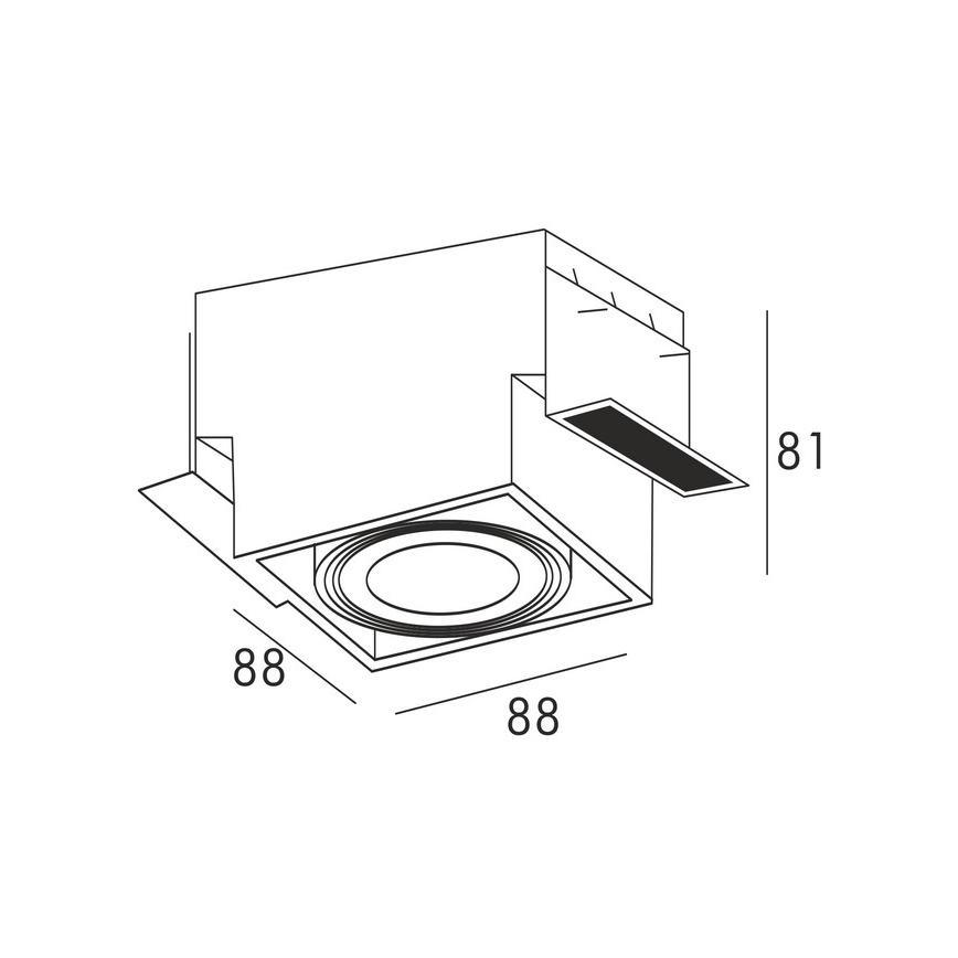 Zuma Line - Podhledové svítidlo 1xGU10/50W/230V černá