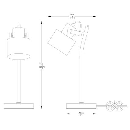 Zuma Line - Stolní lampa 1xE27/40W/230V černá