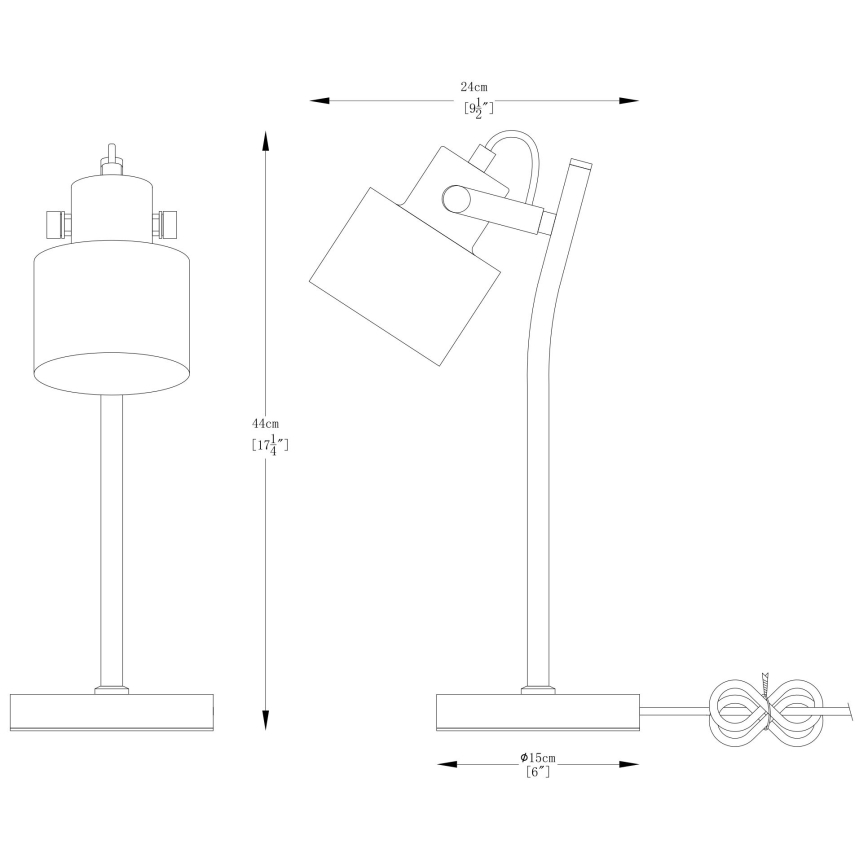 Zuma Line - Stolní lampa 1xE27/40W/230V bílá