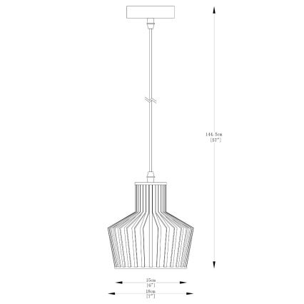 Zuma Line - Lustr na lanku 1xE27/40W/230V pr. 18 cm černá