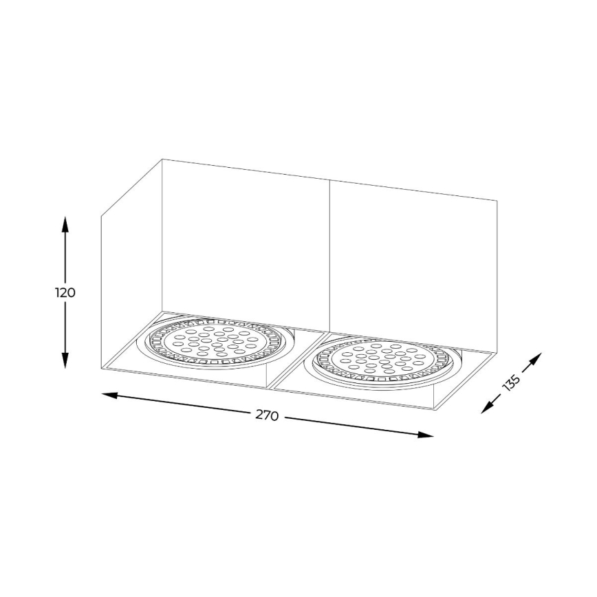 Zuma Line - Bodové svítidlo 2xGU10-ES111/15W/230V bílá