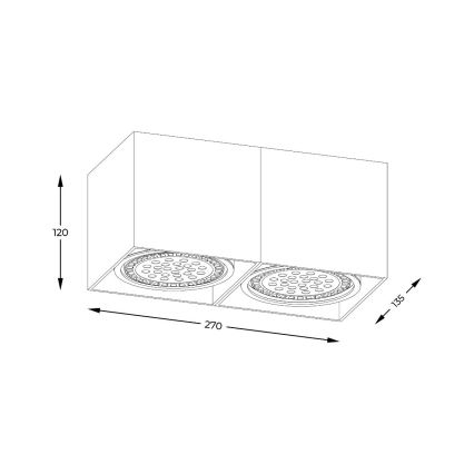 Zuma Line - Bodové svítidlo 2xGU10-ES111/15W/230V černá