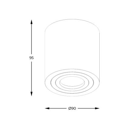 Zuma Line - LED RGBW Stmívatelné koupelnové bodové svítidlo 1xGU10/4,8W/230V IP44 černá + dálkové ovládání